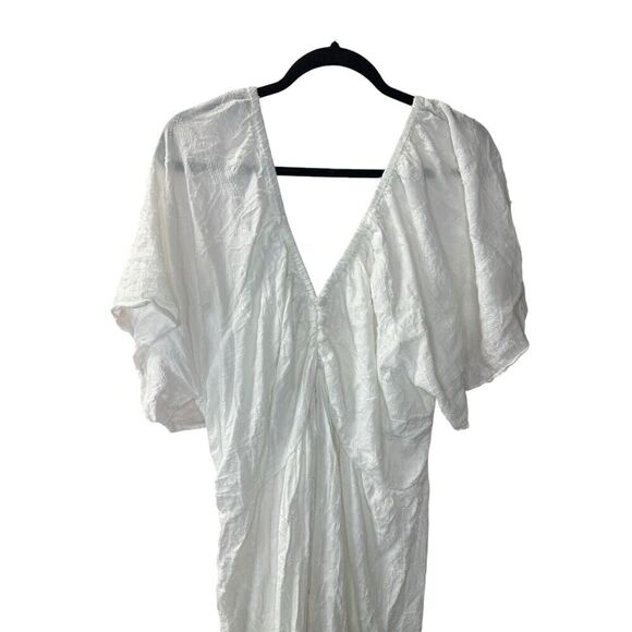 Anthropologie Tiered Maxi Dress White Dress Fit&Flare open back sz 3X - Picture 7 of 15